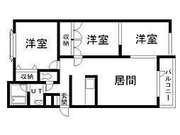 ティアラ6・1 3LDKの間取図画像