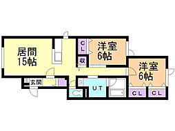 MODE-SB 2LDKの間取図画像