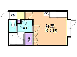 ビューコート白梅 ワンルームの間取図画像