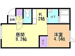 ロードスターハイツ 1LDKの間取図画像