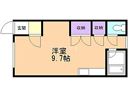 フローラルハイツ ワンルームの間取図画像