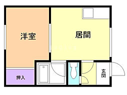 クリーンハイツ 1DKの間取図画像