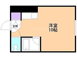 イーストビル ワンルームの間取図画像