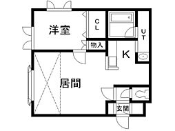 BOX・A 1LDKの間取図画像