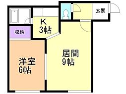 スイートライフ 1LDKの間取図画像