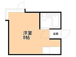 ブールヴァール1 ワンルームの間取図画像