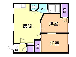 ルナハイツ 2LDKの間取図画像