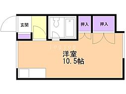 北相ビル ワンルームの間取図画像