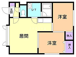メゾン永山 2LDKの間取図画像
