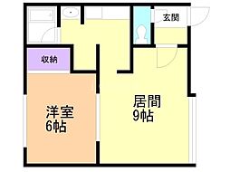 ウィンク 1DKの間取図画像