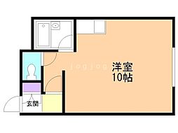 メゾン・ド・アーブルD ワンルームの間取図画像