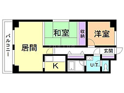 土屋ホーム旭川4条ビル 2LDKの間取図画像