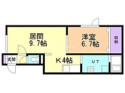チェリー2・2 1LDKの間取図画像