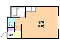 メゾン・ド・アーブルD ワンルームの間取図画像