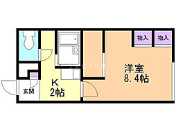 レオパレスTOKO74 1Kの間取図画像