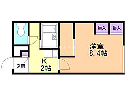 レオパレスTOKO74 1Kの間取図画像