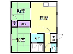 藤マンションA 2LDKの間取図画像