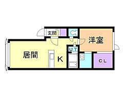 間取図画像 1LDK