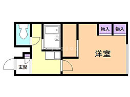 レオパレスパティオ近文A 1Kの間取図画像