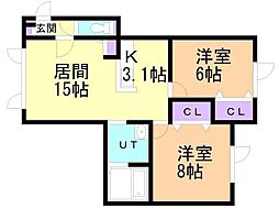 間取図画像 2LDK