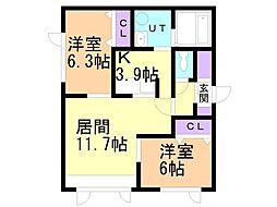 間取図画像 2LDK