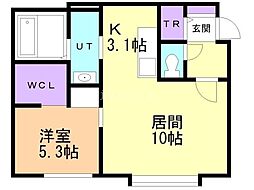 オルセット 1LDKの間取図画像