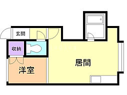 ロンシャン氷点 1DKの間取図画像