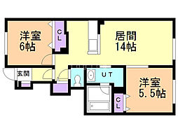 間取図画像 2LDK
