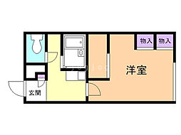 CowCow神社前 1Kの間取図画像