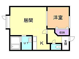 コンフォールポピー 1LDKの間取図画像