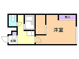 レオパレスソレイユ 1Kの間取図画像