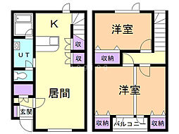 ツインクル末広 2LDKの間取図画像