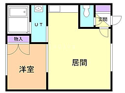 プチメゾンN・4・23 1DKの間取図画像