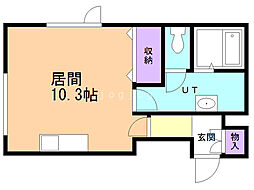 シェルト716 ワンルームの間取図画像