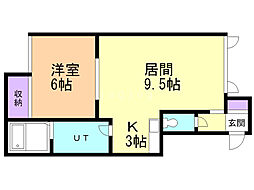 ルレーヴ 1LDKの間取図画像