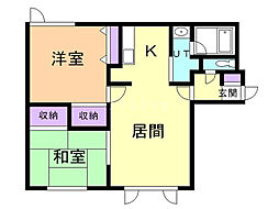 ウォーム・713煦 2LDKの間取図画像
