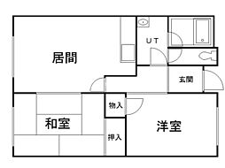 コーポアベール 2LDKの間取図画像