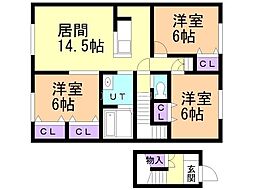 グランコーポ開本C 3LDKの間取図画像