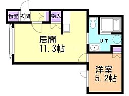 タウンズ6・1 1LDKの間取図画像
