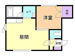 ラ・ヴィラージュ 1LDKの間取図画像