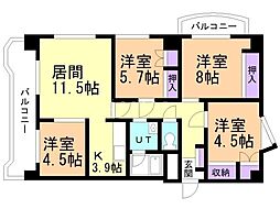 ロジェ3・2 4LDKの間取図画像