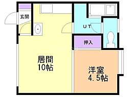ラポートハイツ 1LDKの間取図画像