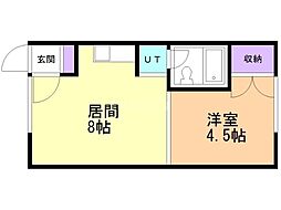 マンション514 1DKの間取図画像