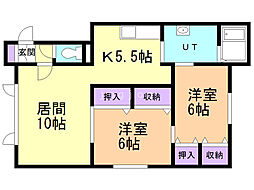 チェリー5・2 2LDKの間取図画像