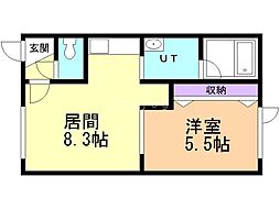 チェリーブラッサム 1DKの間取図画像