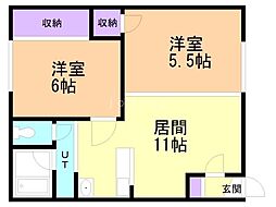 ルミエール4.3 2LDKの間取図画像