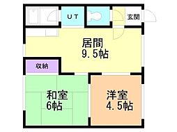 マンションGO-7 2DKの間取図画像