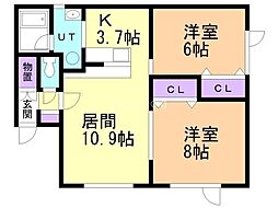 シーマ 2LDKの間取図画像