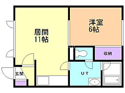 マイルーム神居 1LDKの間取図画像