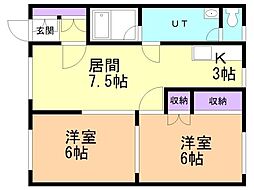 間取図画像 2LDK
